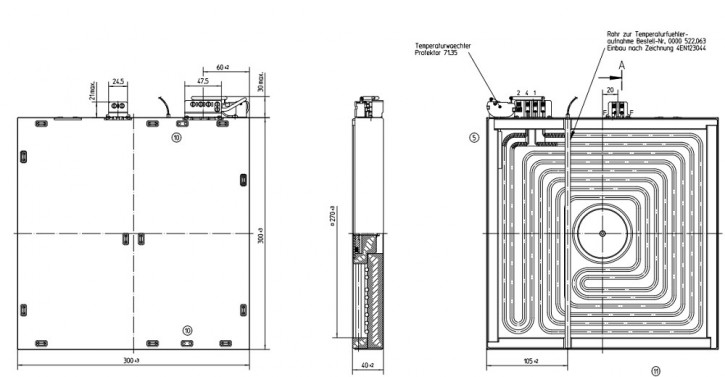 Strahlungsheizkörper 2500W / 400V