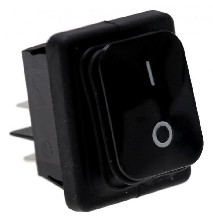 Wippenschalter 2-polig 30x22mm 250V 16A schwarz 0 l