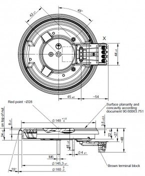 Kochplatte Ø 145mm 1500 Watt 400 Volt mit 8mm Überfallrand