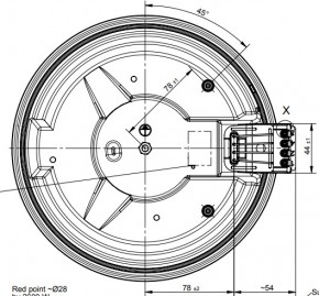 Kochplatte Ø 220mm 2600 Watt 400 Volt Überfallrand 8mm